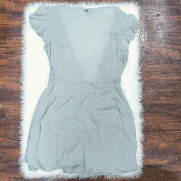 O'Neill Gray Flutter-Sleeve Lightweight Lined Wrap Dress Women's Size Medium - Picture 5 of 13